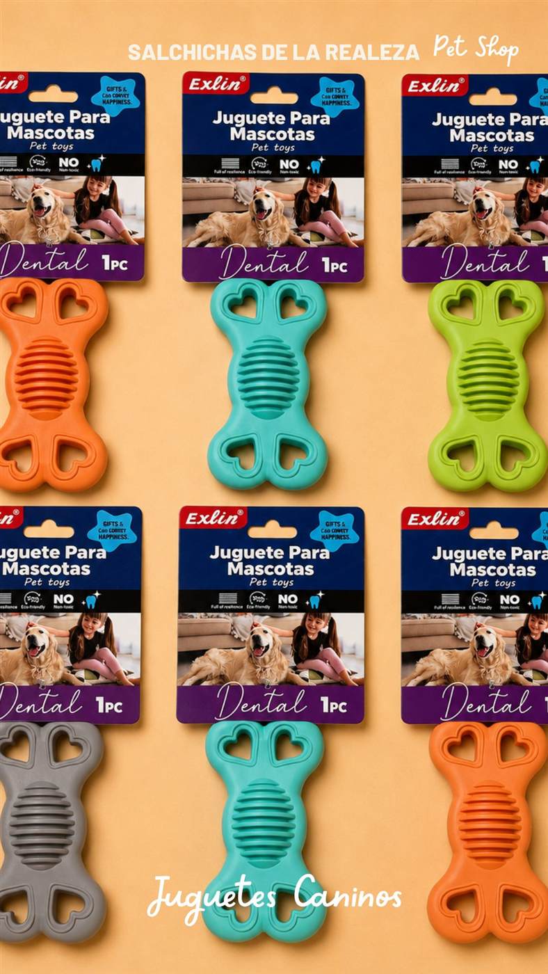 Hueso dental corazón en varios colores