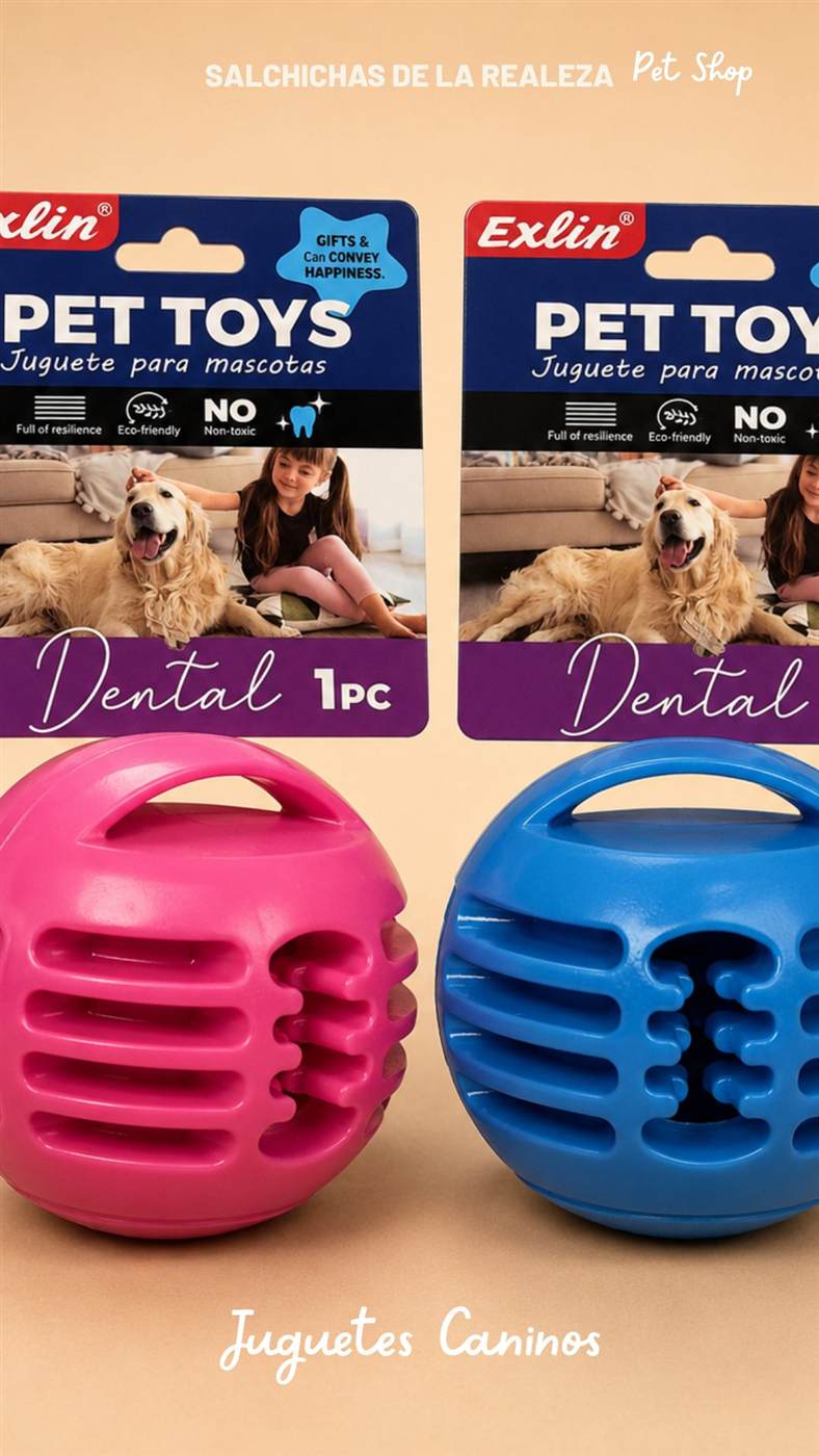 Pelota dental con agarre en varios colores