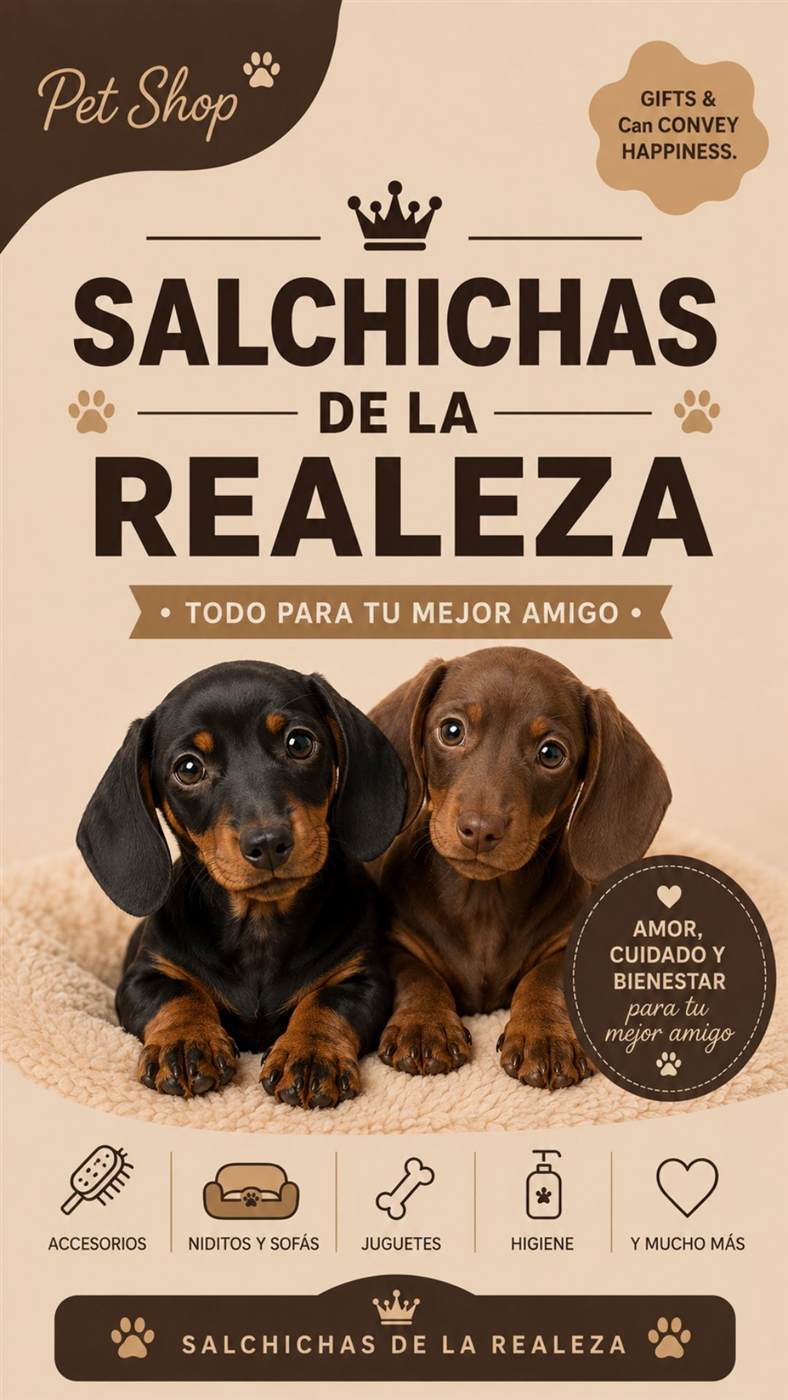 Pet Shop Salchichas de la Realeza, accesorios, descanso, juguetes e higiene